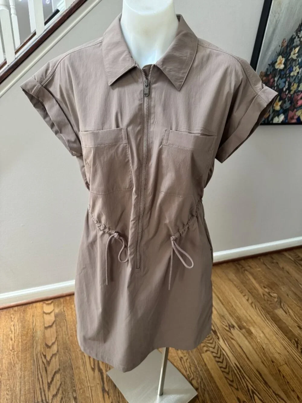 ATHLETA Topspin Cargo Mini Dress Pyrite Small Petite